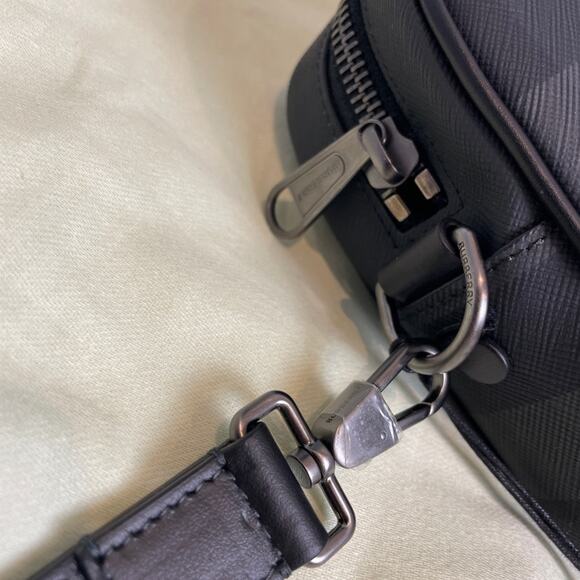 Burberry Leather Check Pouch - Picture 3 of 6